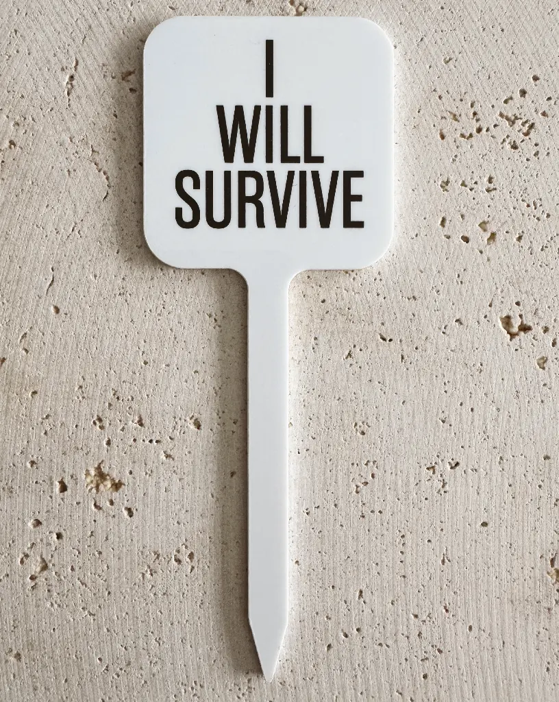I Will Survive Pflanzenstecker aus Acryl 