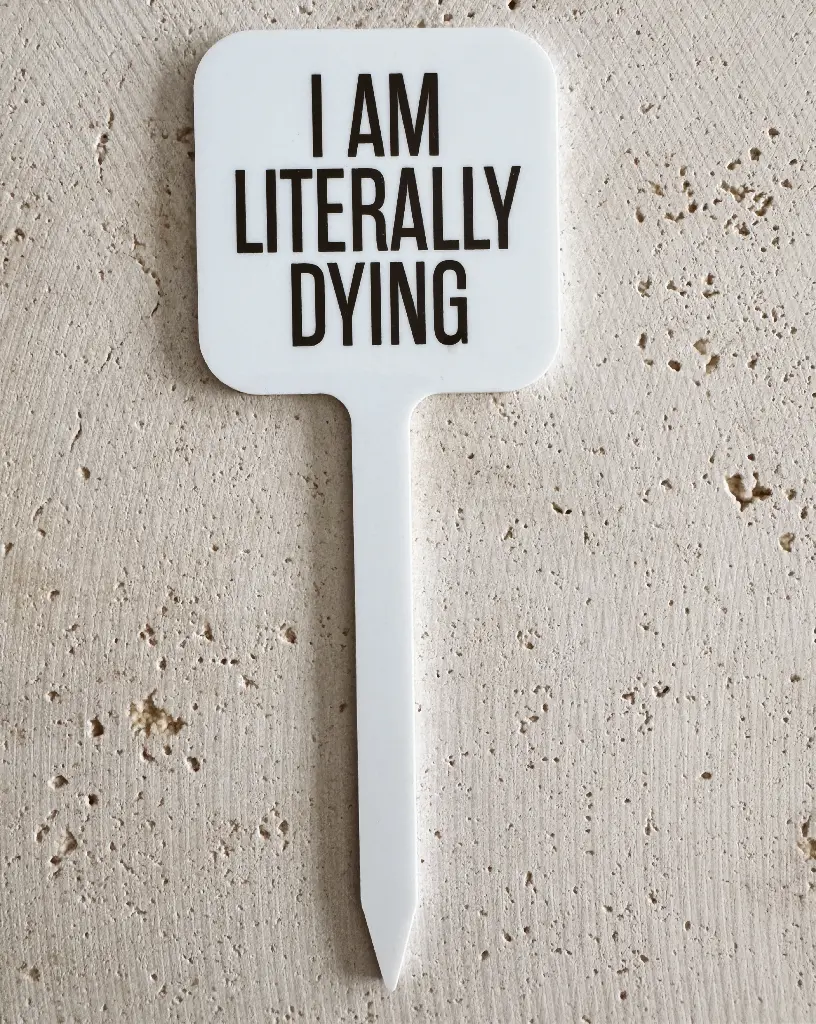 I Am Literally Dying Pflanzenstecker aus Acryl