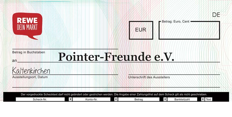 XXL-Scheck mit Logo- und Textdruck (60 x 30 cm, Wellpappe, ohne Laminat)